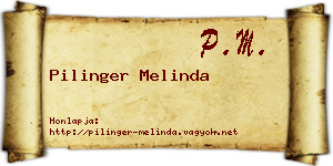 Pilinger Melinda névjegykártya